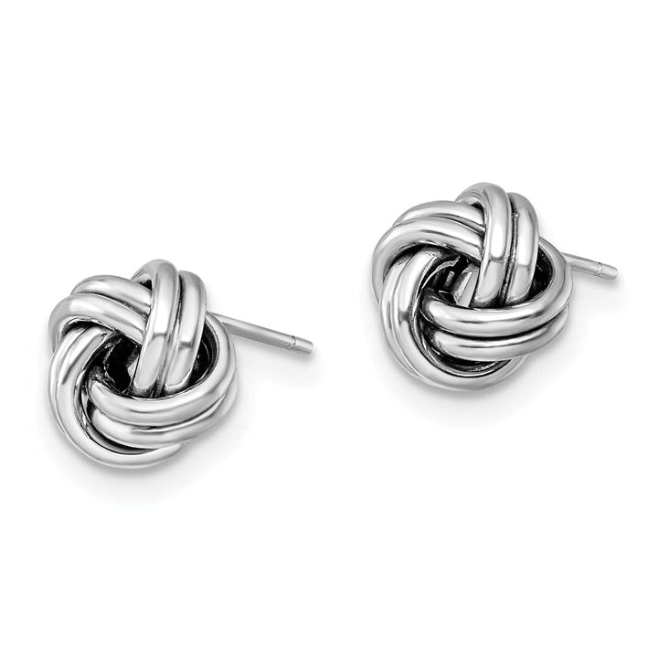 Lovely Rita's Earrings 14k White Gold Polished Love Knot Post Earrings