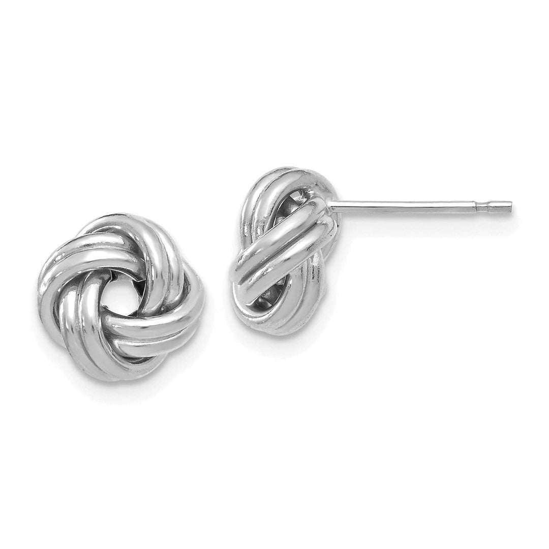 Lovely Rita's Earrings 14k White Gold Polished Love Knot Post Earrings