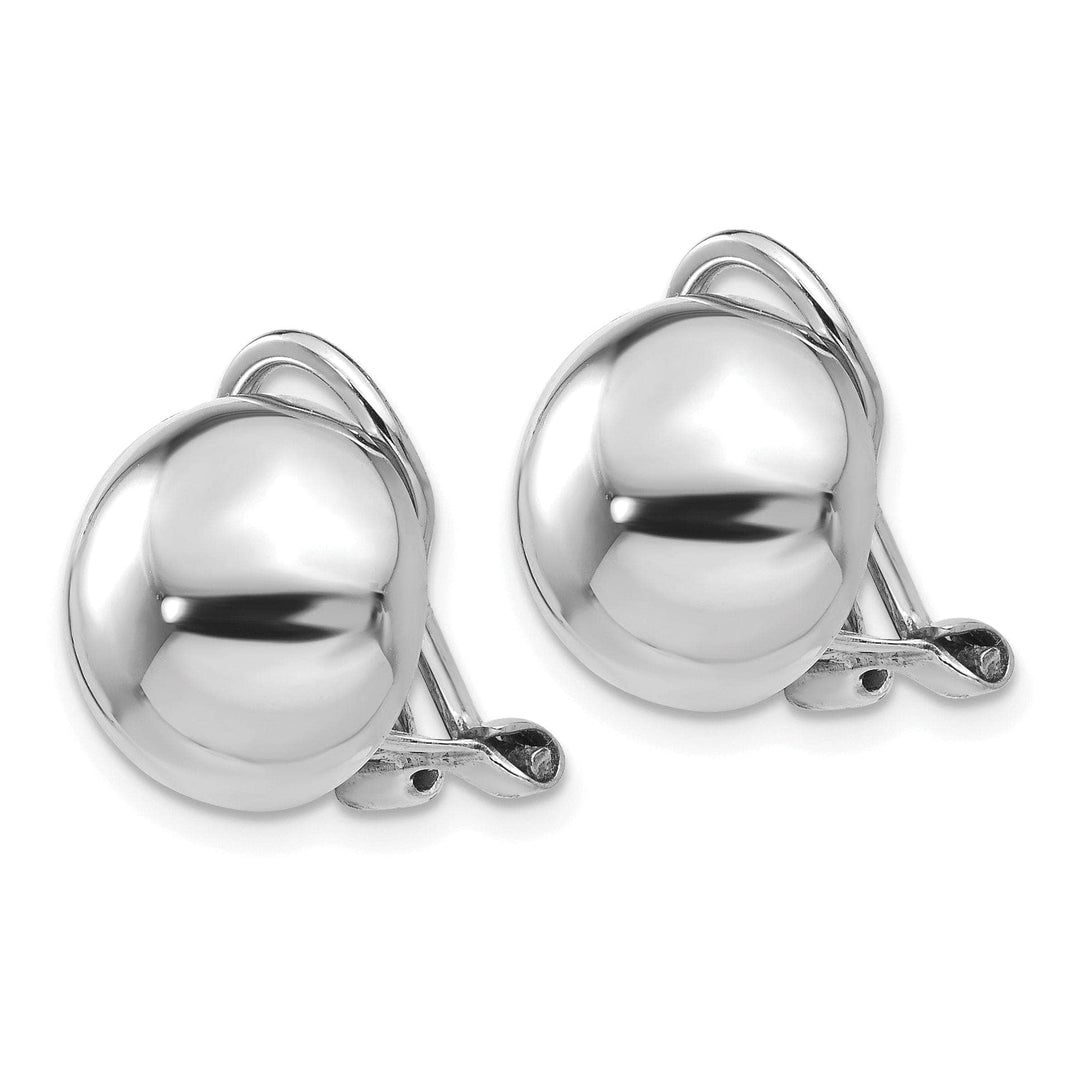 Lovely Rita's Earrings 14k White Gold Polished Non-pierced Back Earrings