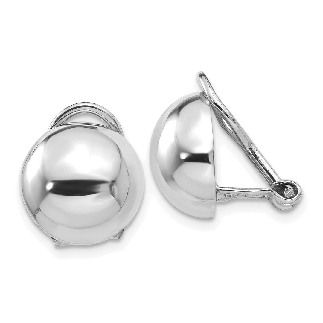 Lovely Rita's Earrings 14k White Gold Polished Non-pierced Back Earrings