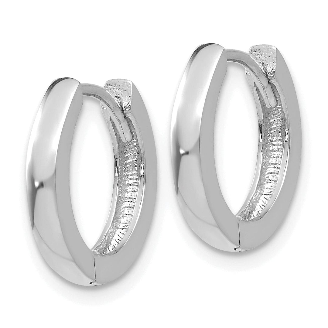 Lovely Rita's Earrings 14k White Gold Polished Solid Hoop Earrings