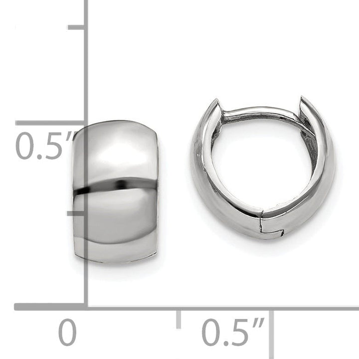 Lovely Rita's Earrings 14k White Gold Polished Solid Hoop Earrings