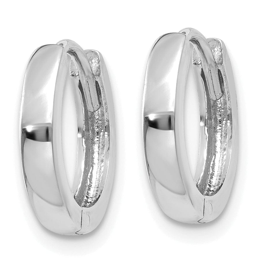 Lovely Rita's Earrings 14k White Gold Polished Solid Hoop Earrings