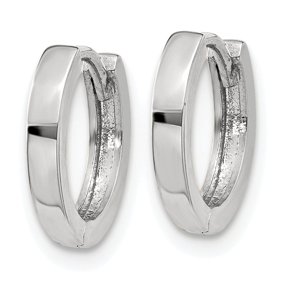 Lovely Rita's Earrings 14k White Gold Polished Solid Hoop Earrings