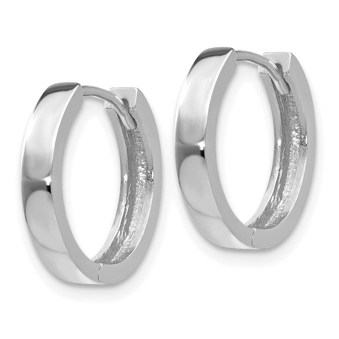 Lovely Rita's Earrings 14k White Gold Polished Solid Hoop Earrings