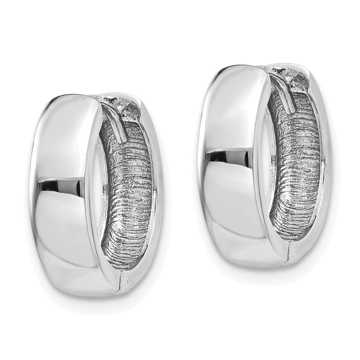 Lovely Rita's Earrings 14k White Gold Polished Solid Hoop Earrings