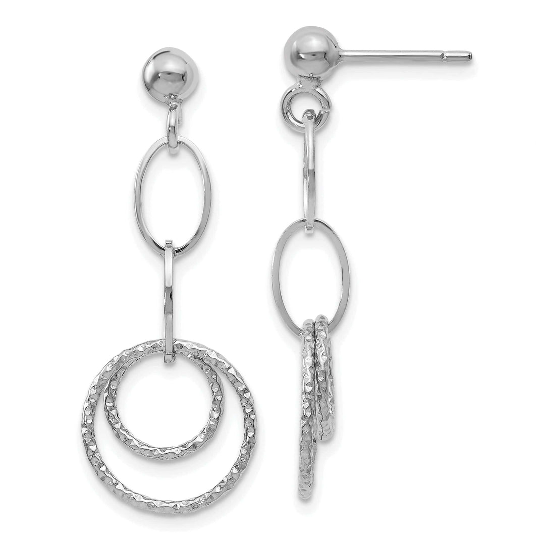 Lovely Rita's Earrings 14k White Gold Post Dangle Earrings