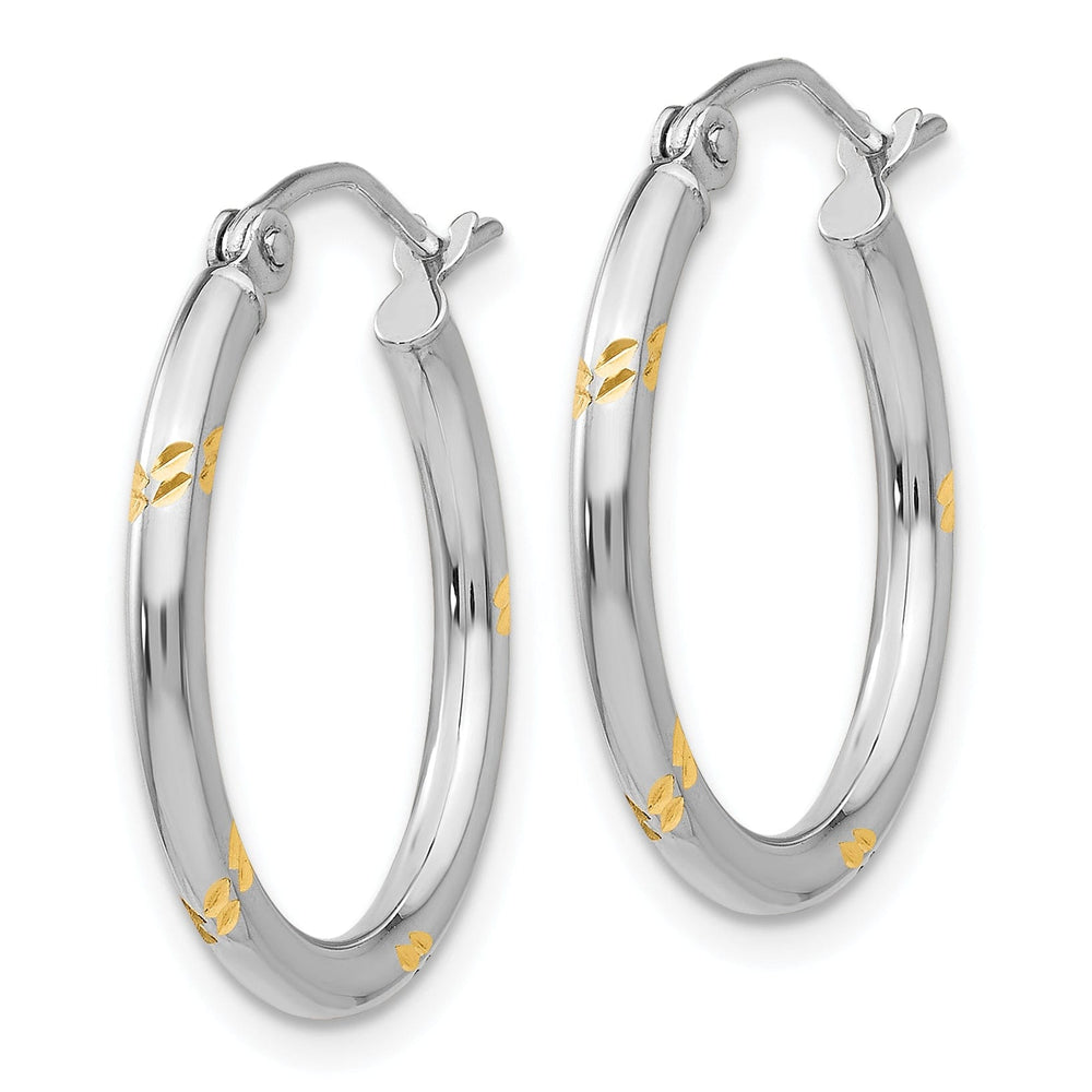 Lovely Rita's Earrings 14k White Gold Rhodium Twisted Hoop Earrings