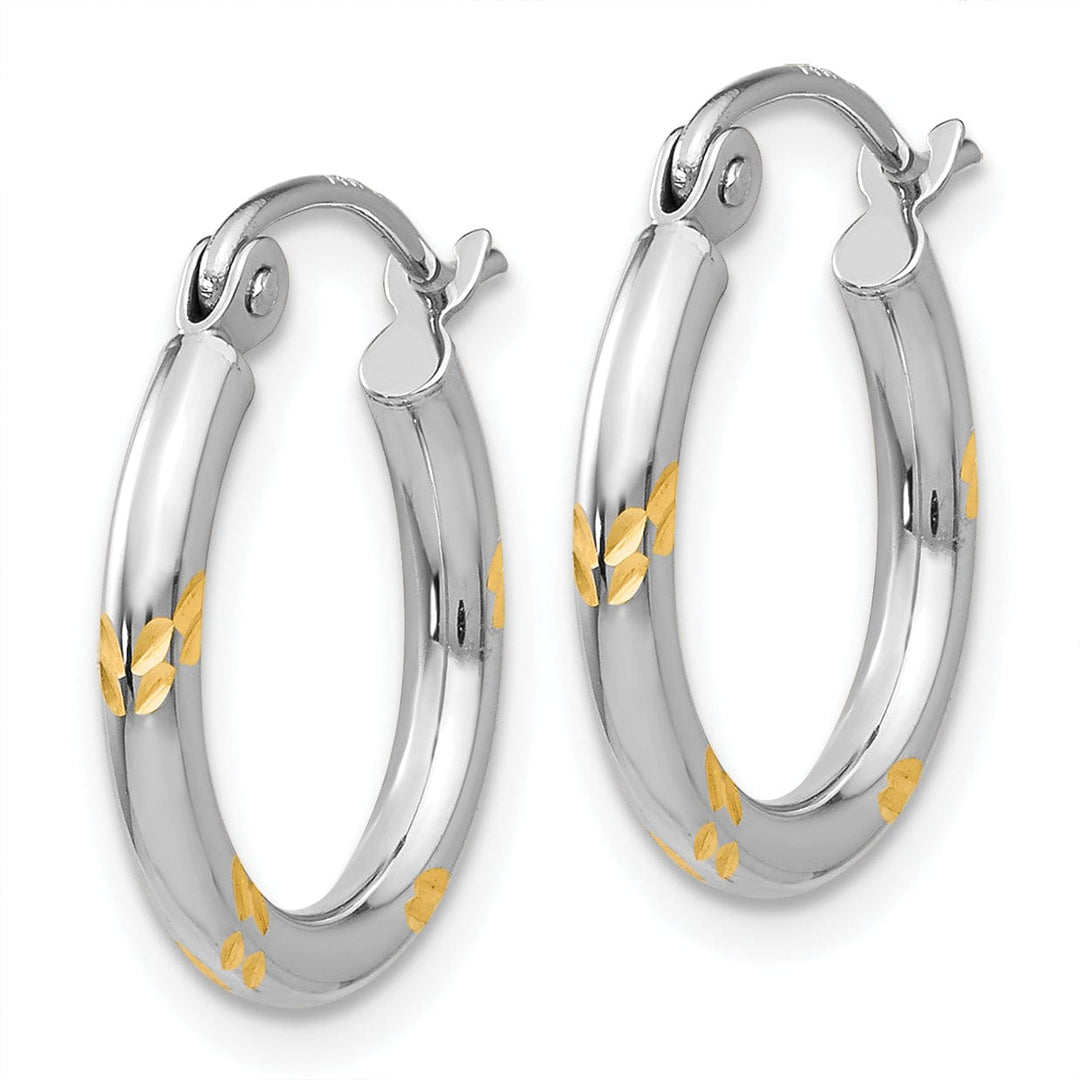Lovely Rita's Earrings 14k White Gold Rhodium Twisted Hoop Earrings