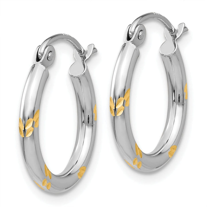 Lovely Rita's Earrings 14k White Gold Rhodium Twisted Hoop Earrings