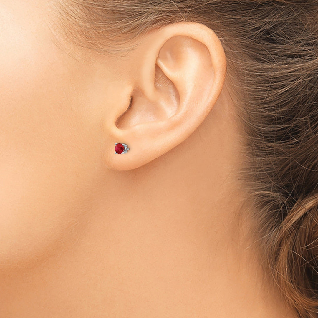 Lovely Rita's Earrings 14k White Gold Ruby Earrings