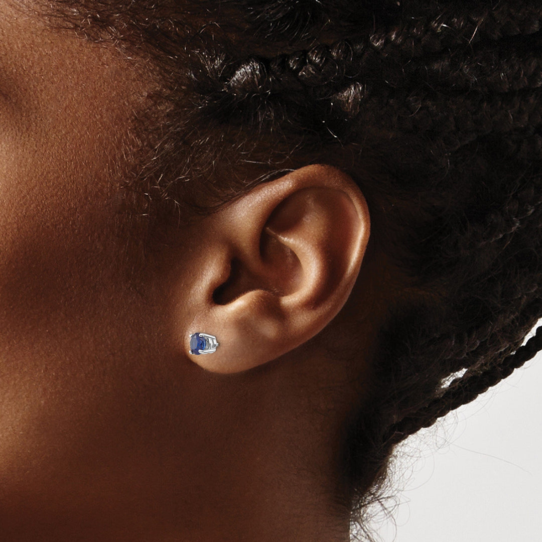 Lovely Rita's Earrings 14k White Gold Sapphire Earrings