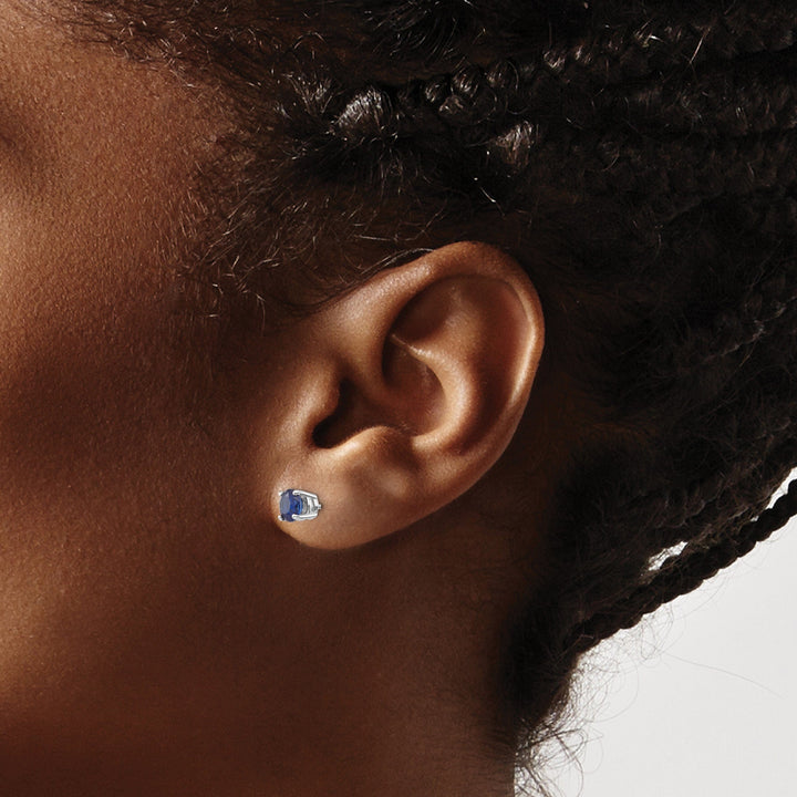 Lovely Rita's Earrings 14k White Gold Sapphire Earrings