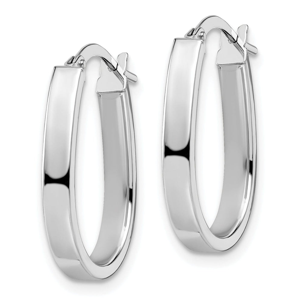 Lovely Rita's Earrings 14k White Gold U Shape Hoop Earrings