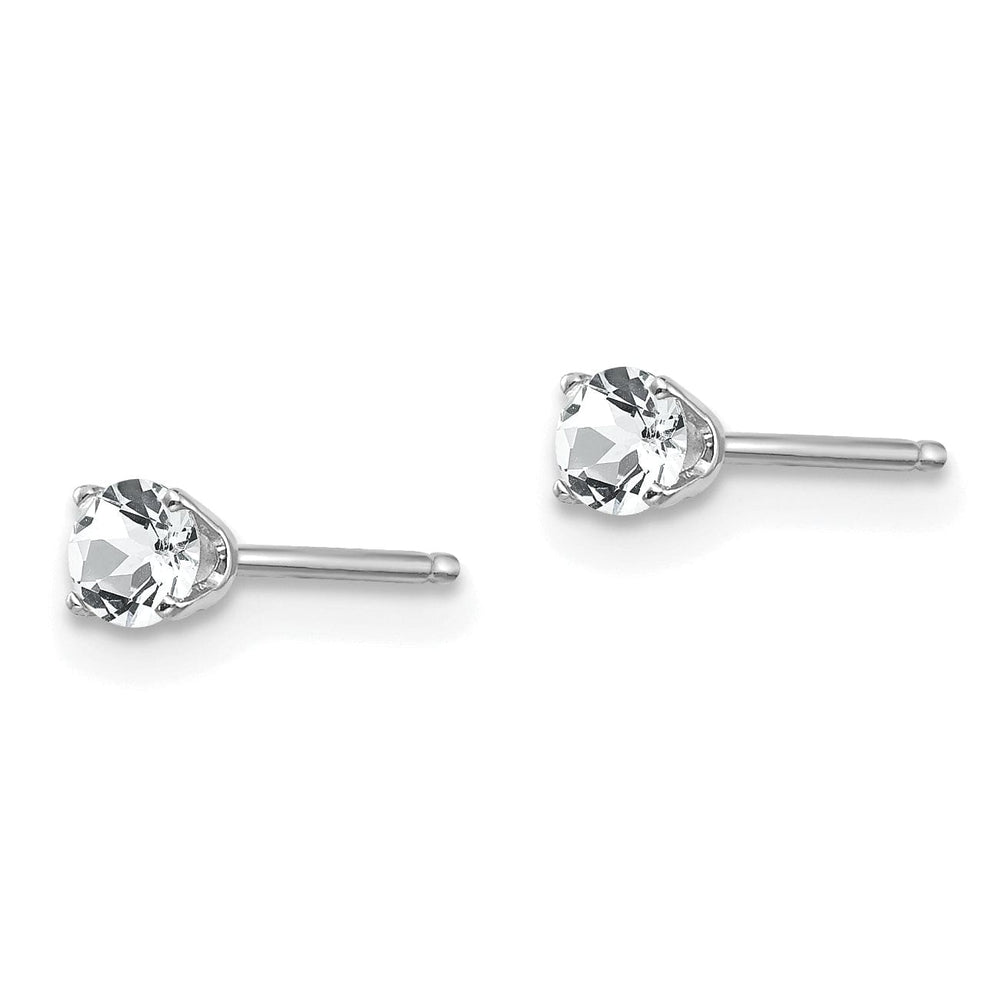 Lovely Rita's Earrings 14k White Gold White Topaz Birthstone Earrings
