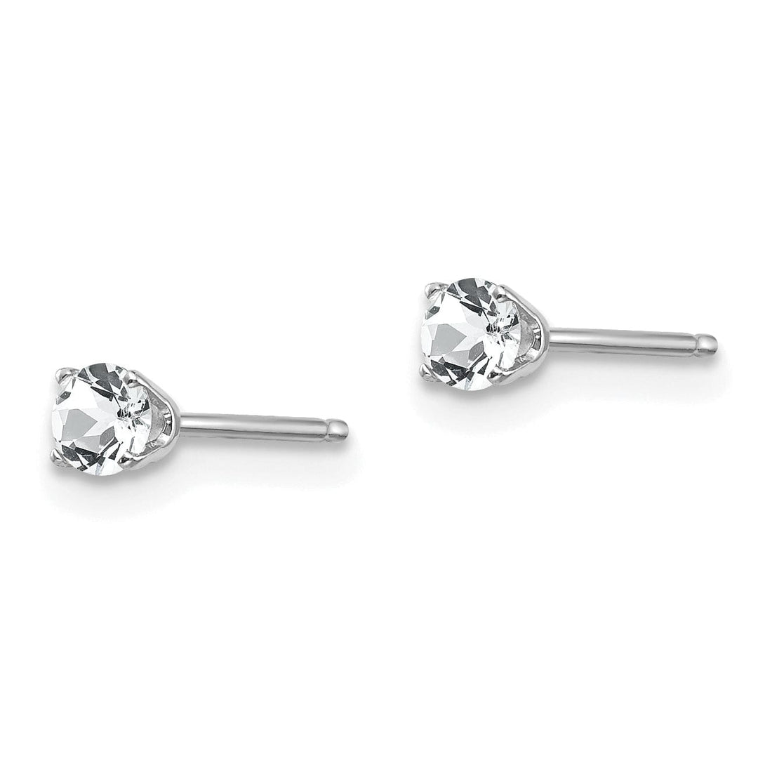 Lovely Rita's Earrings 14k White Gold White Topaz Birthstone Earrings