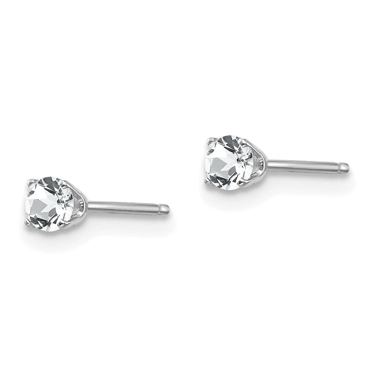 Lovely Rita's Earrings 14k White Gold White Topaz Birthstone Earrings