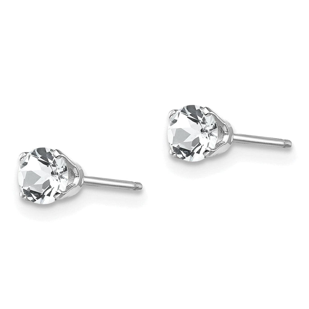 Lovely Rita's Earrings 14k White Gold White Topaz Birthstone Earrings
