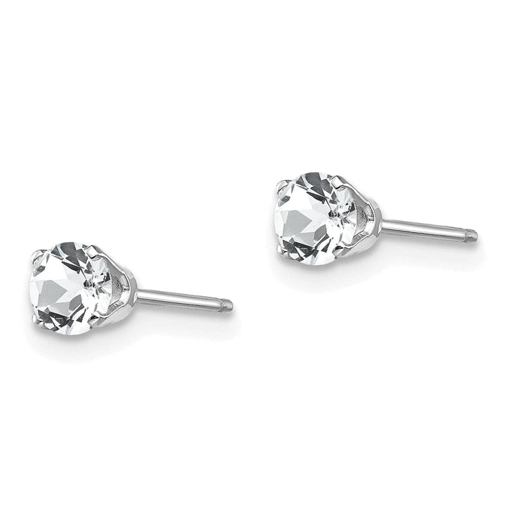 Lovely Rita's Earrings 14k White Gold White Topaz Birthstone Earrings