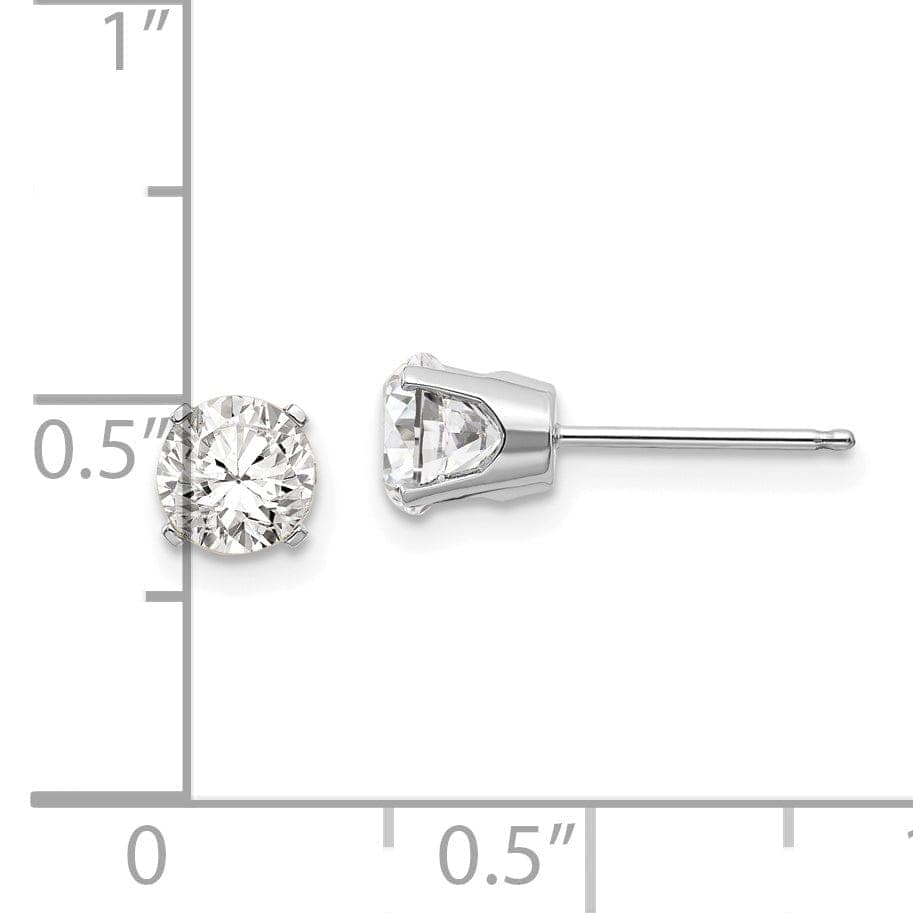Lovely Rita's Earrings 14k White Gold White Topaz Birthstone Earrings