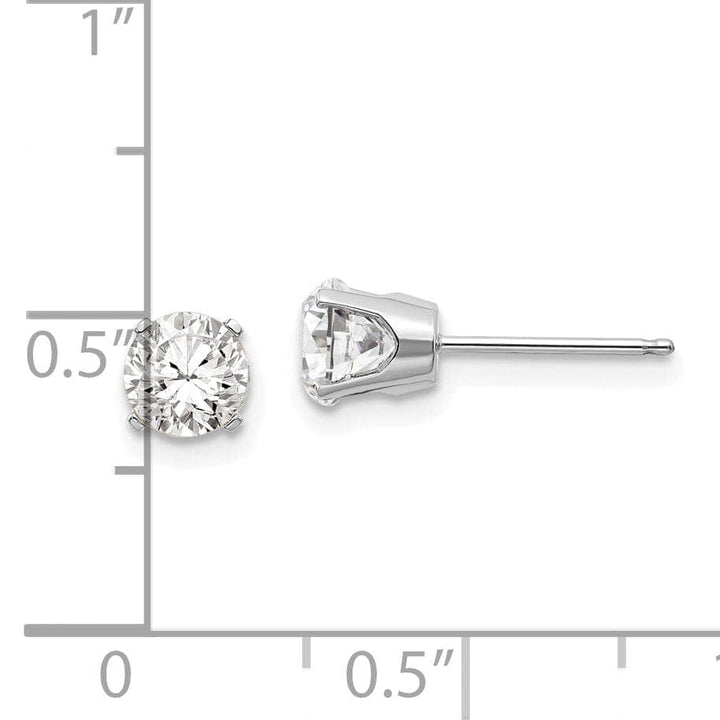 Lovely Rita's Earrings 14k White Gold White Topaz Birthstone Earrings