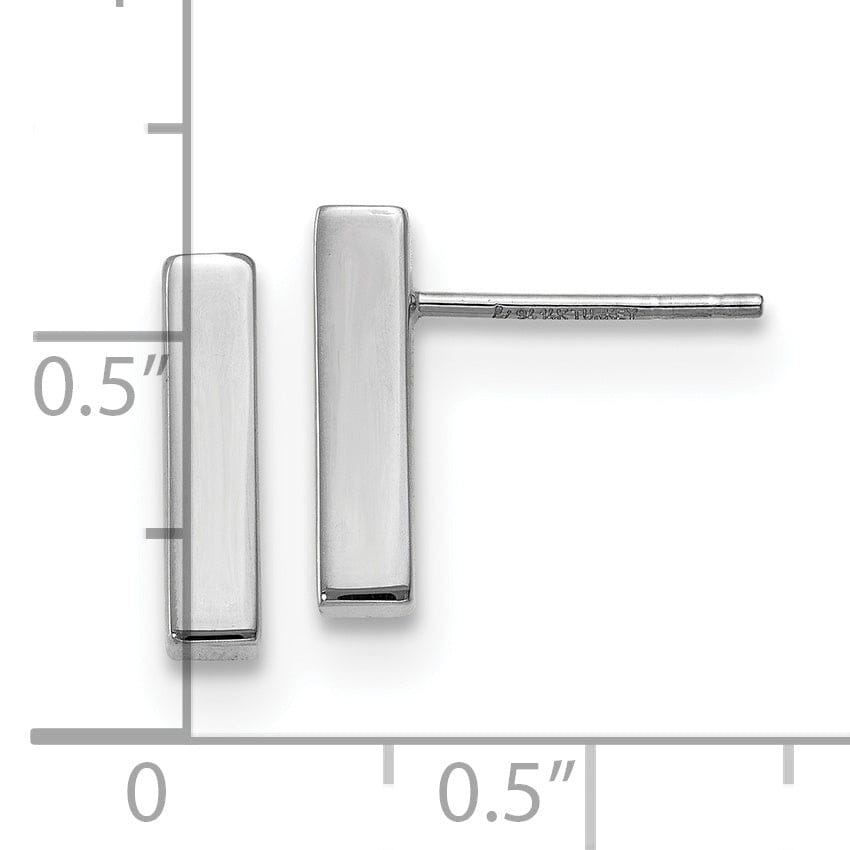 Lovely Rita's Earrings 14K White Polished Post Earrings