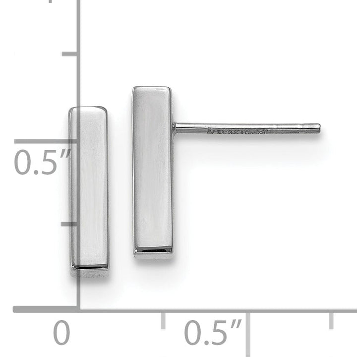 Lovely Rita's Earrings 14K White Polished Post Earrings