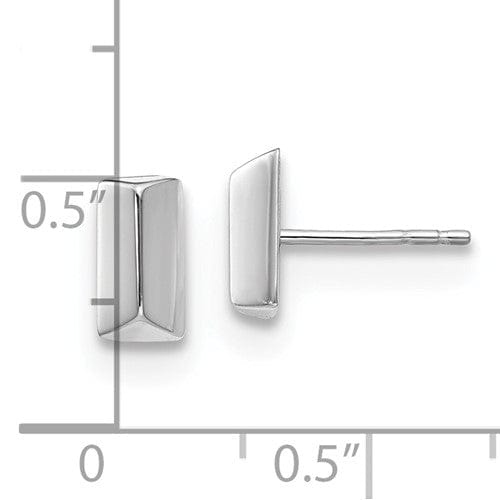 Lovely Rita's Earrings 14K White Polished Post Earrings