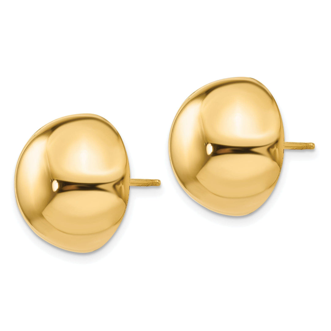 Lovely Rita's Earrings 14k Yellow Gold 16MM Half Ball Post Earrings