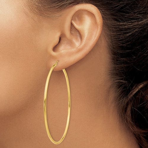 Lovely Rita's Earrings 14k Yellow Gold 2.5MM Lightweight Round Earrings