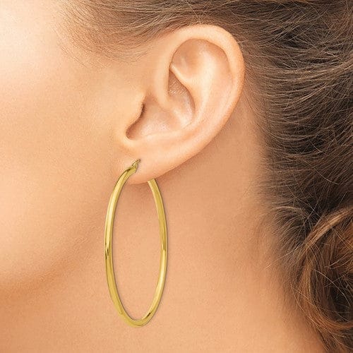 Lovely Rita's Earrings 14k Yellow Gold 2.5MM Lightweight Round Earrings