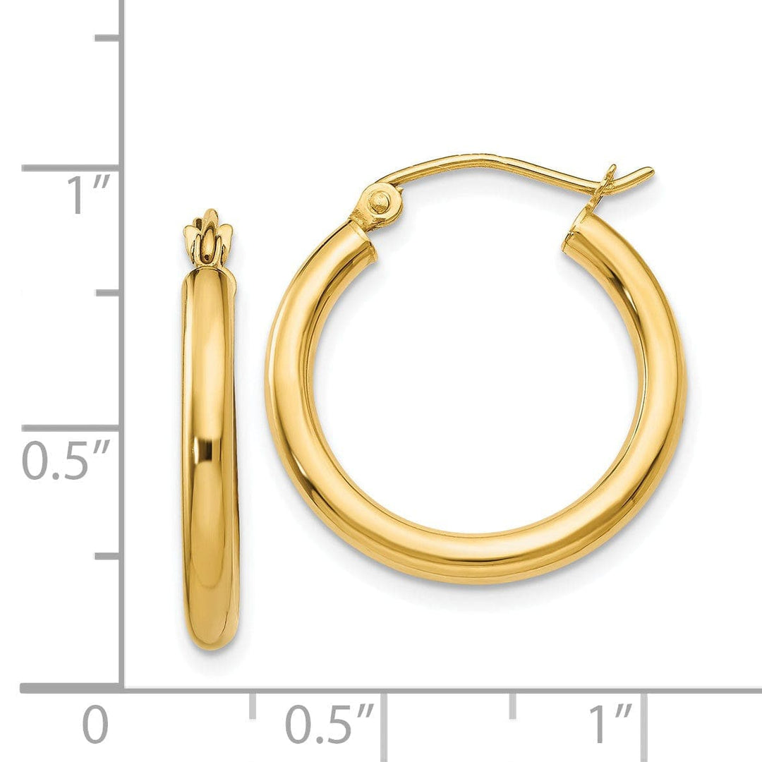 Lovely Rita's Earrings 14k Yellow Gold 2.5MM Lightweight Round Earrings