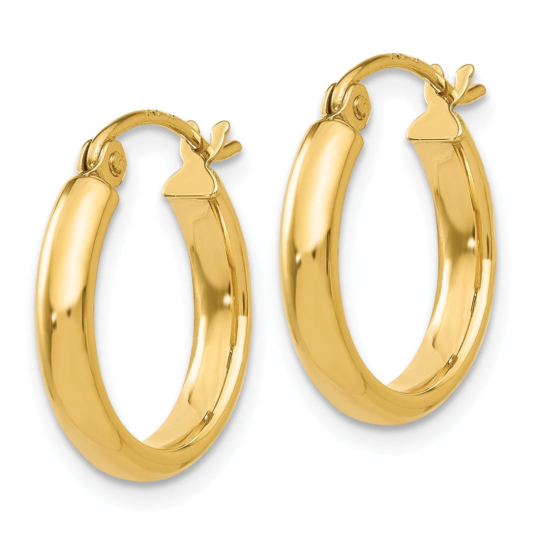 Lovely Rita's Earrings 14k Yellow Gold 2.75 x 12MM Hoop Earrings