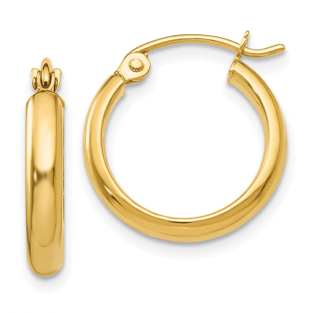 Lovely Rita's Earrings 14k Yellow Gold 2.75 x 12MM Hoop Earrings