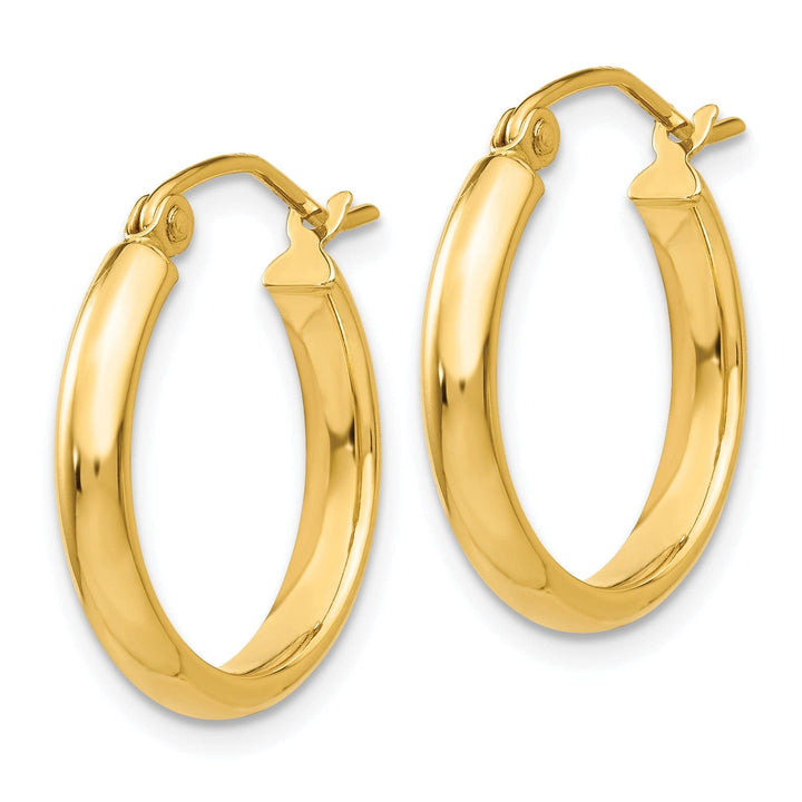 Lovely Rita's Earrings 14k Yellow Gold 2.75 x 15MM Hoop Earrings