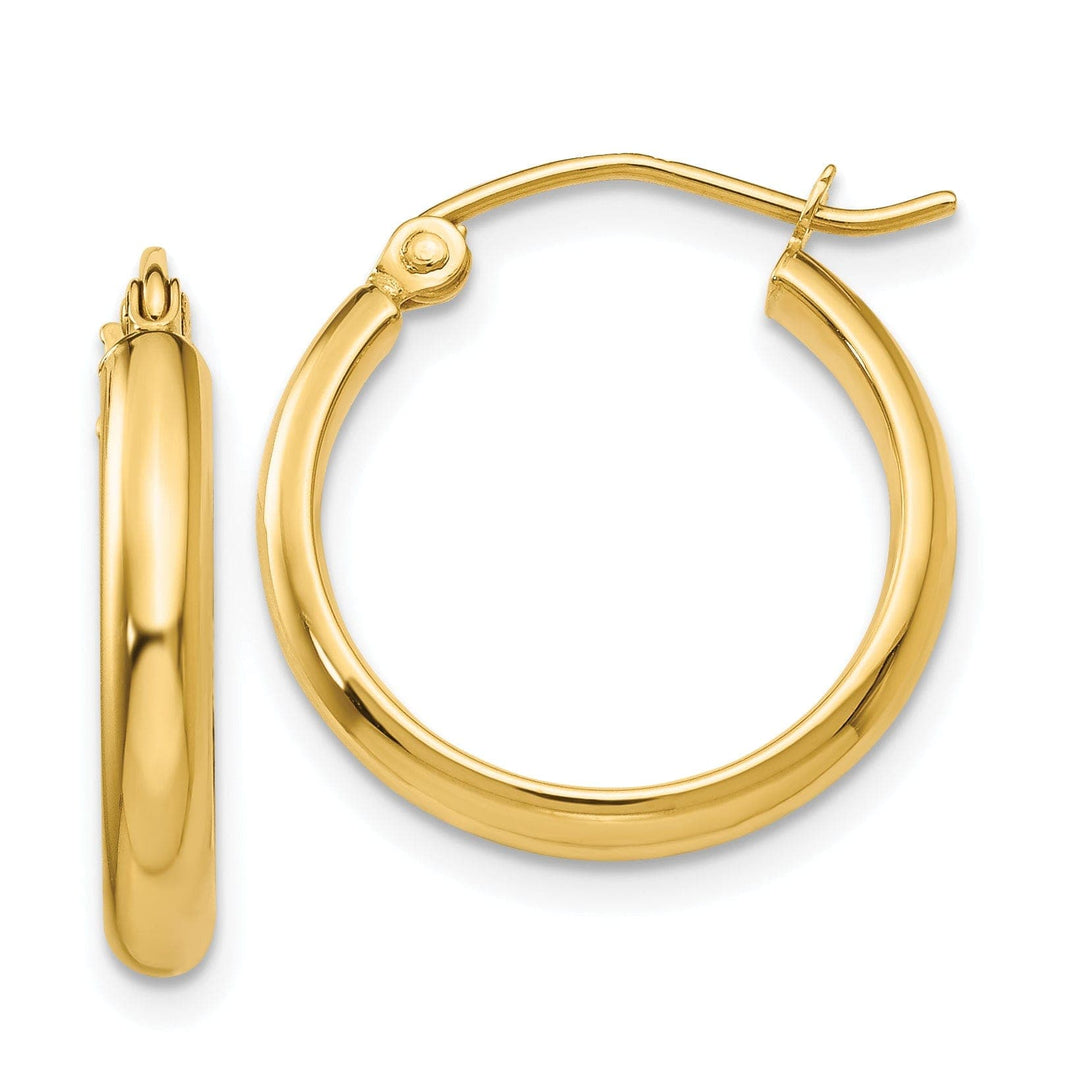 Lovely Rita's Earrings 14k Yellow Gold 2.75 x 15MM Hoop Earrings