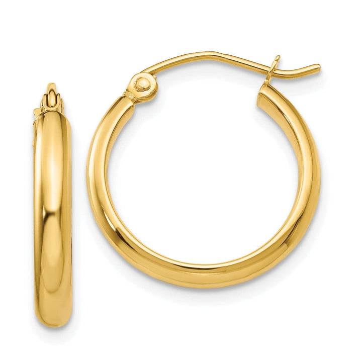 Lovely Rita's Earrings 14k Yellow Gold 2.75 x 15MM Hoop Earrings