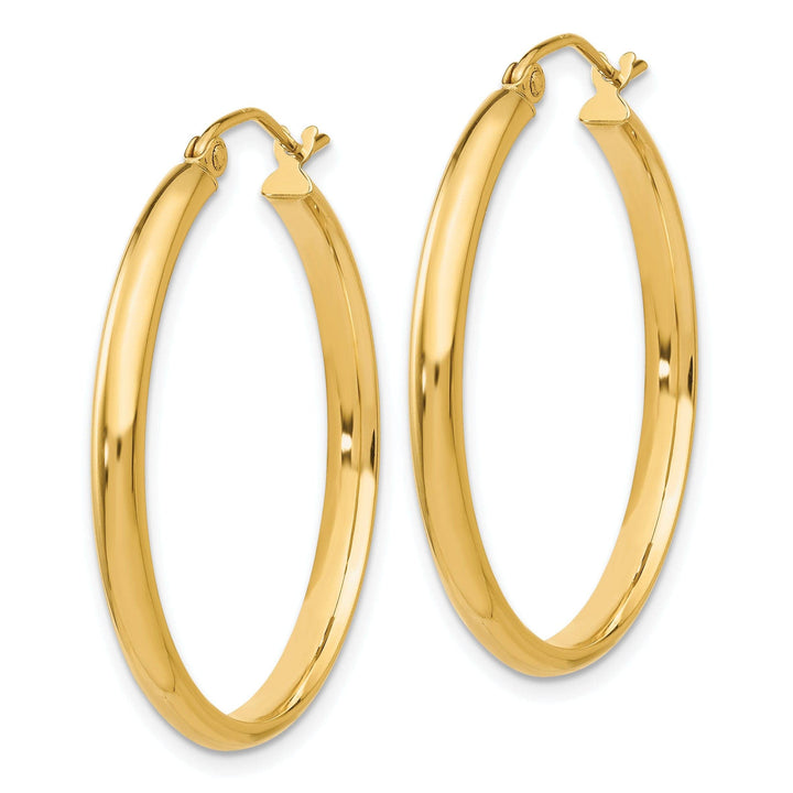 Lovely Rita's Earrings 14k Yellow Gold 2.75 x 30MM Hoop Earrings