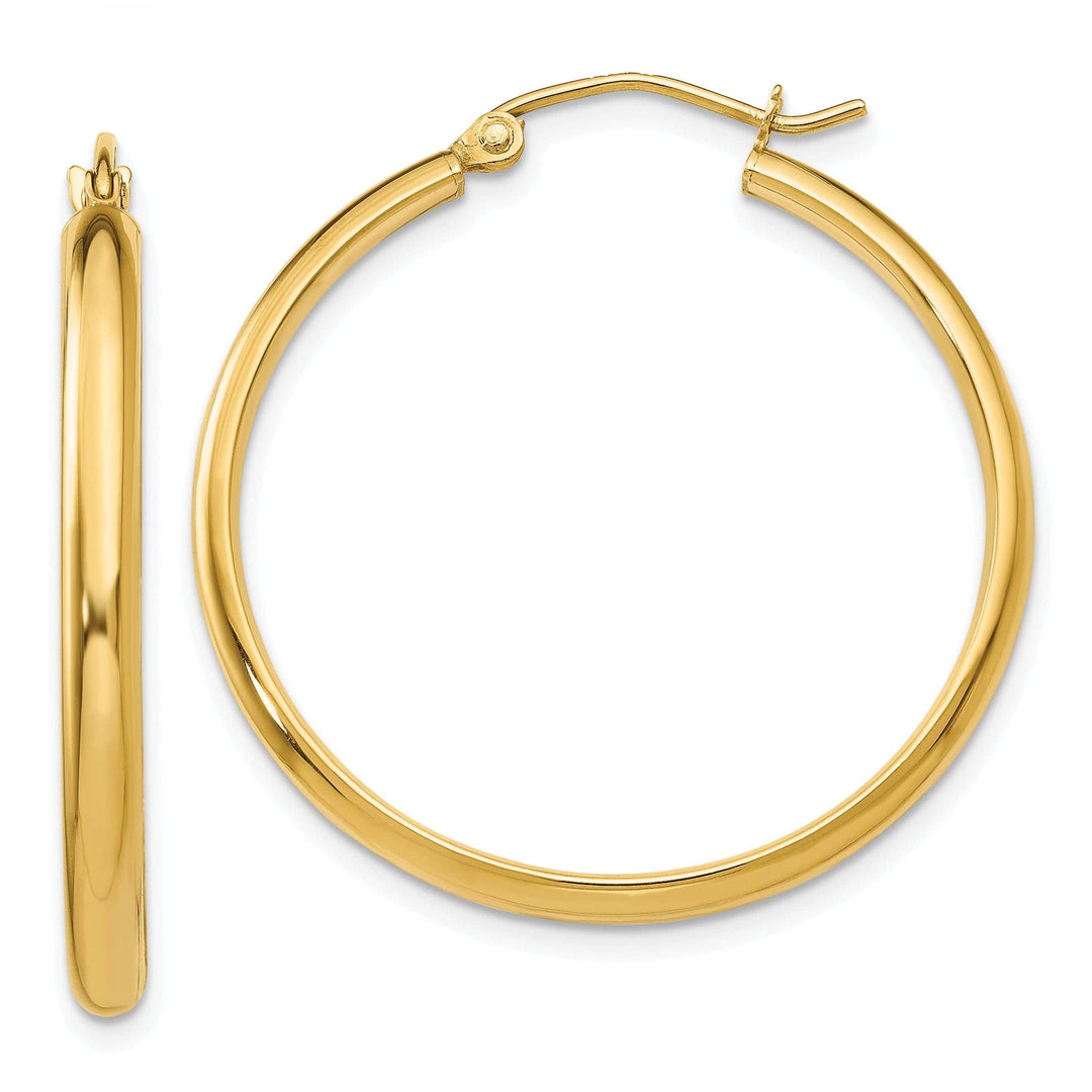 Lovely Rita's Earrings 14k Yellow Gold 2.75 x 30MM Hoop Earrings