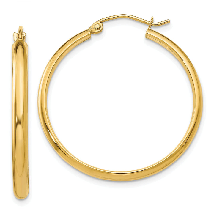 Lovely Rita's Earrings 14k Yellow Gold 2.75 x 30MM Hoop Earrings