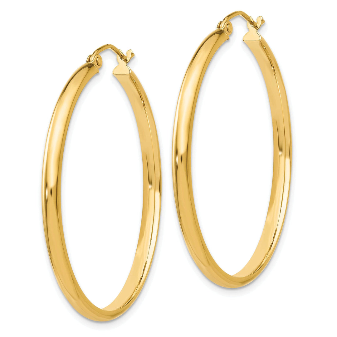 Lovely Rita's Earrings 14k Yellow Gold 2.75 x 35MM Hoop Earrings