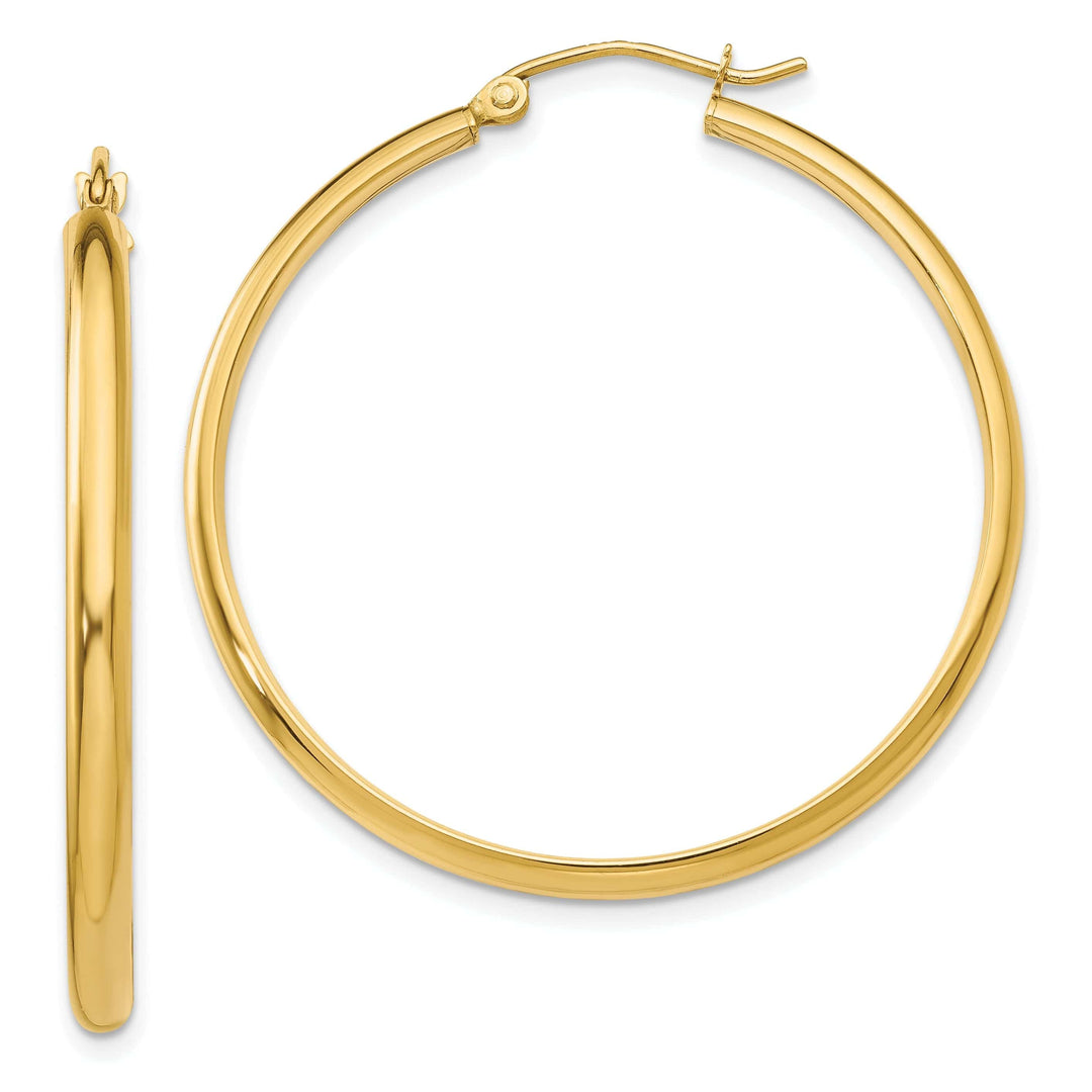 Lovely Rita's Earrings 14k Yellow Gold 2.75 x 35MM Hoop Earrings