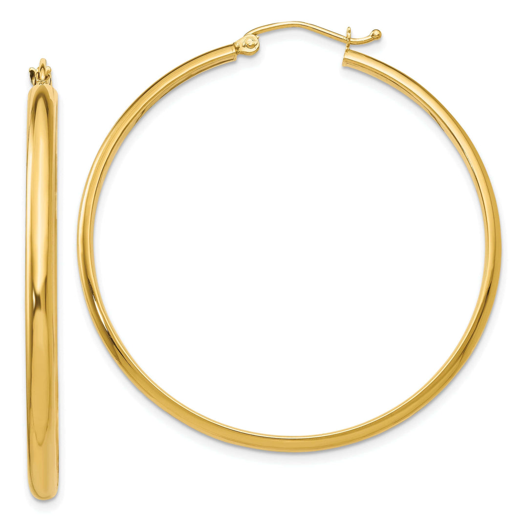 Lovely Rita's Earrings 14k Yellow Gold 2.75 x 45MM Hoop Earrings