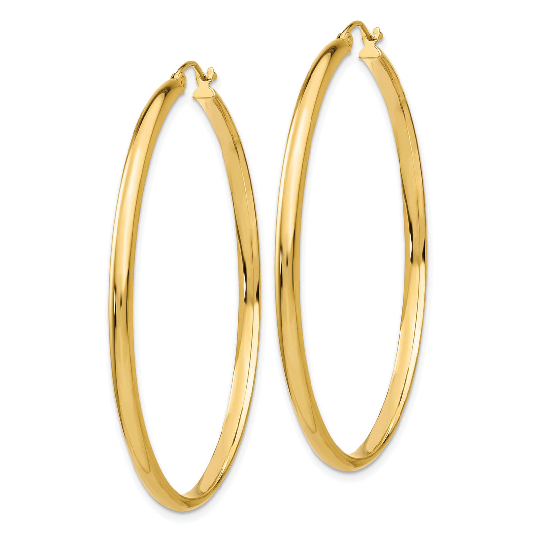 Lovely Rita's Earrings 14k Yellow Gold 2.75 x 50MM Hoop Earrings