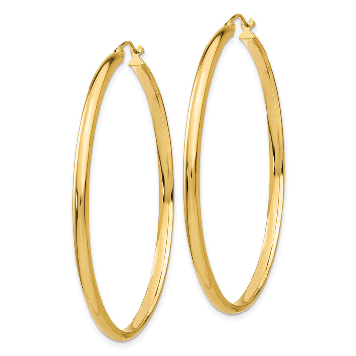 Lovely Rita's Earrings 14k Yellow Gold 2.75 x 50MM Hoop Earrings