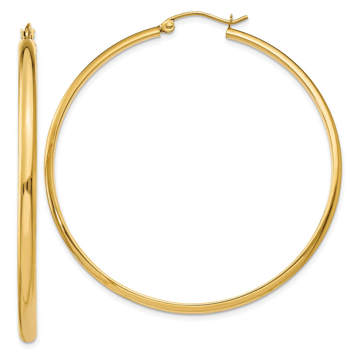 Lovely Rita's Earrings 14k Yellow Gold 2.75 x 50MM Hoop Earrings