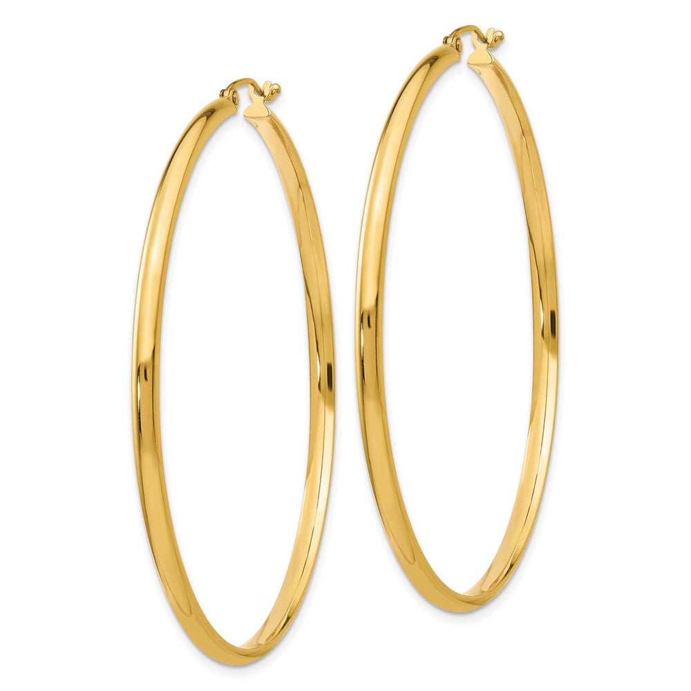 Lovely Rita's Earrings 14k Yellow Gold 2.75 x 55MM Hoop Earrings