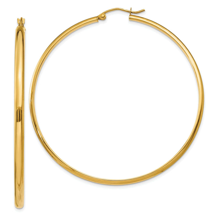 Lovely Rita's Earrings 14k Yellow Gold 2.75 x 55MM Hoop Earrings