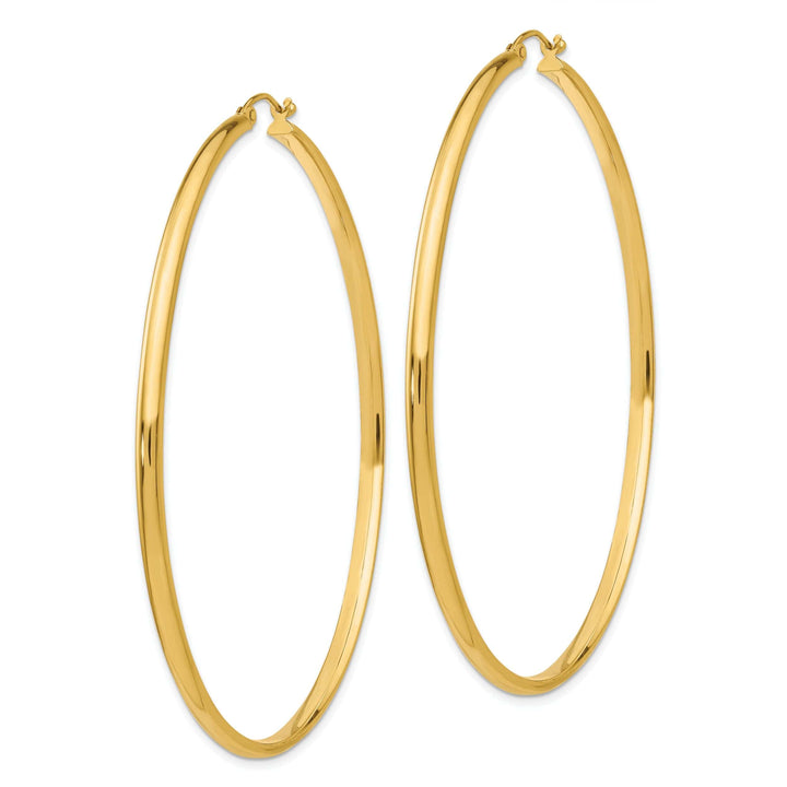 Lovely Rita's Earrings 14k Yellow Gold 2.75 x 60MM Hoop Earrings