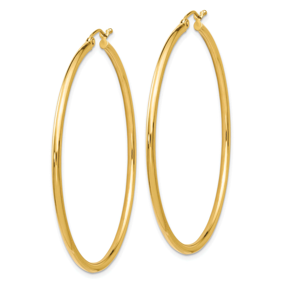 Lovely Rita's Earrings 14k Yellow Gold 2-MM Hinged Hoop Earrings